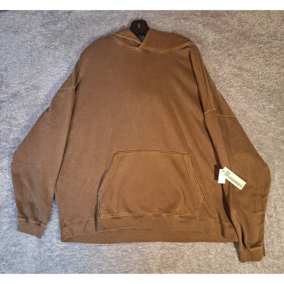 No Boundaries NoBo Oversized Hoodie Mocha Brown Fleece Lined 2XL Max Mole NWT - Picture 1 of 12